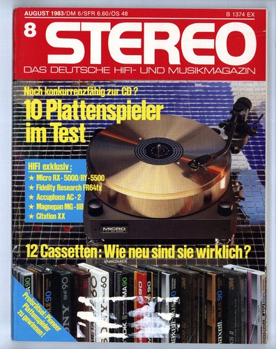Stereo 1983 revox - 1983-8, plenum